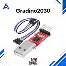 USB a TTL UART CP2102 STC 5pin Convertitore Seriale Modulo + Cavo Arduino IDE