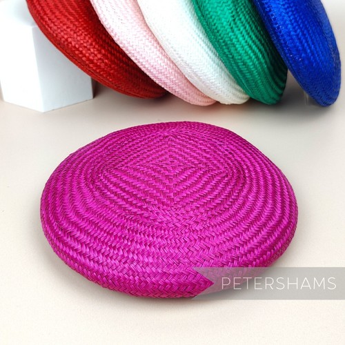 17cm round buntal straw button - 17cm,