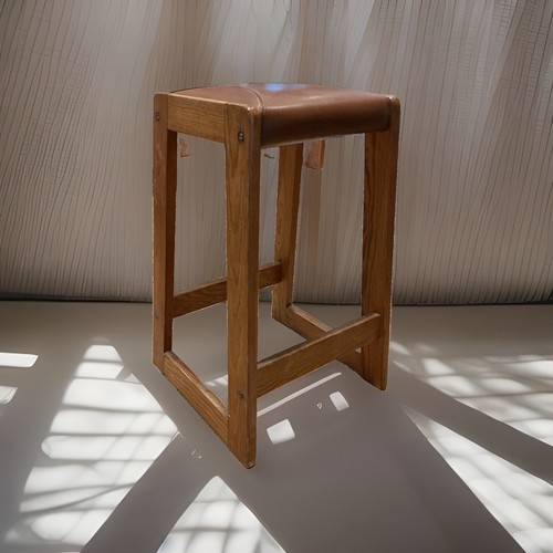Vintage wooden vinyl stool - vinyl,