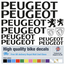 Peugeot bike decals labels