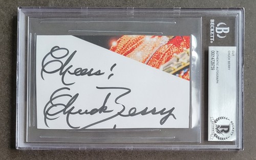 Chuck berry signed - signed, slabbed