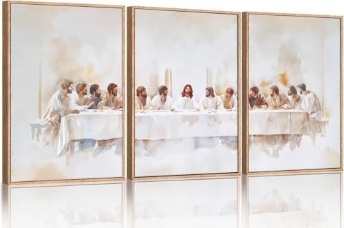 Piece last supper framed - 3,