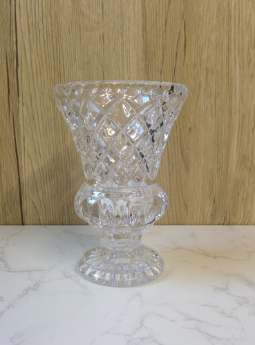Vintage pressed glass vase - vase,