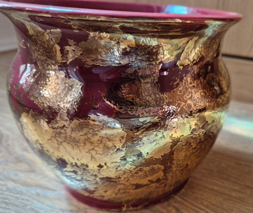 Lovely gold maroon lustre - gold,