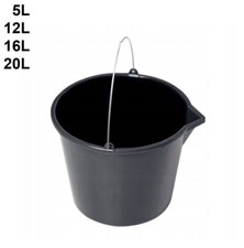 Plastic Bucket Black Heavy