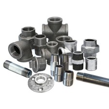 BLACK & GALVANISED Malleable iron BSPT pipe fittings & Mild steel pipes