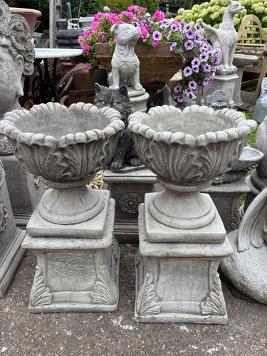 Pair ornate planters - pair, on