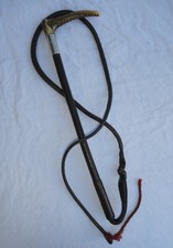 Antique - Brigg - Crown Coronet Monogram - Riding Crop - Whip Lash - Silver 1929