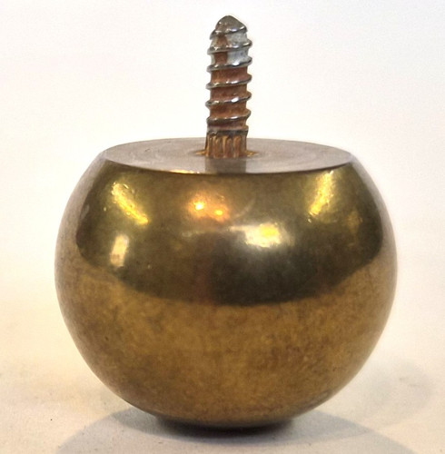 Solid brass bun ball - , foot