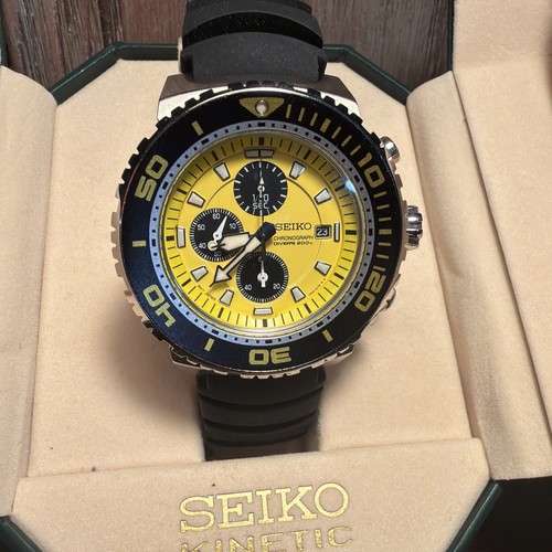 Seiko yellow chronograph - seiko,