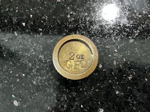 Vintage brass gpo weight - vintage, 2