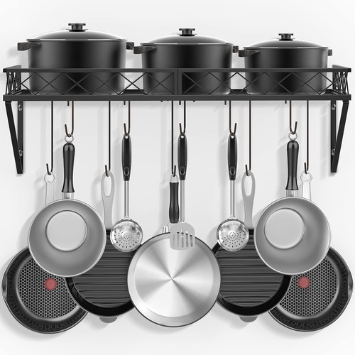 Wall mount pot pan racks - wall, 70cm