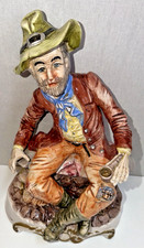 Capodimonte Italian Porcelain Weary Willie Tramp Figure Figurine Antique 50s