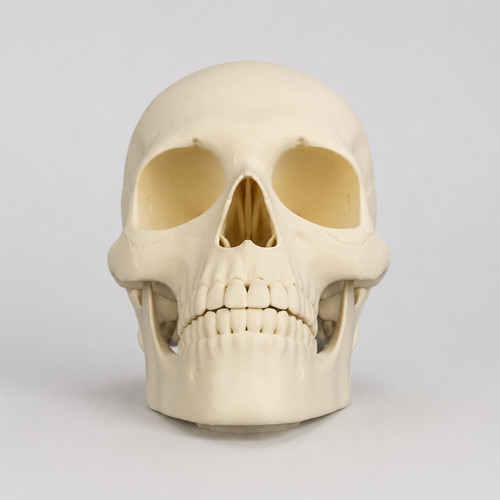 Realistic human skull replica - skull,