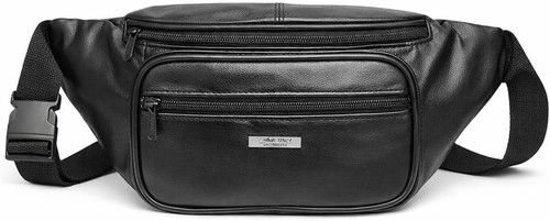 Genuine leather waist bum bag - genuine,