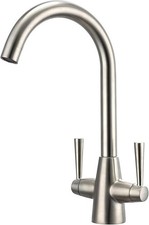 Peppermint Kitchen Taps Mixer Brushed Nickel Kitchen Tap Dual Lever Brushed