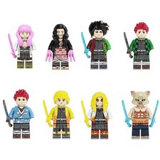 Custom Lego Demon Slayer Minifigures Toy Collection Birthday Gift x8