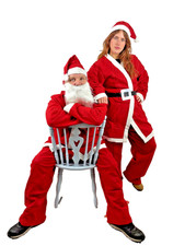 Christmas Unisex Adults Festive Santa Suit One Size 5 Piece Red New F2