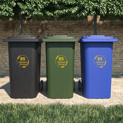 Custom wheelie bin - custom, stickers