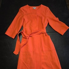 COS Orange Wool Blend Belted