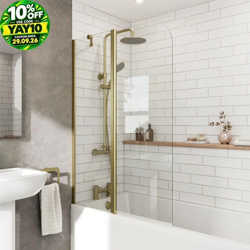 Curved folding bath shower - bath,