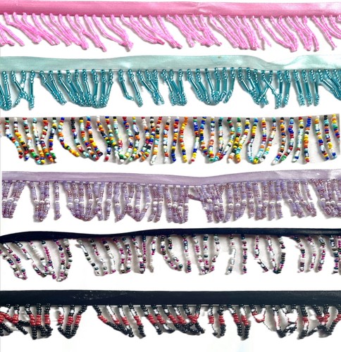 Yard beaded fringing tassel - 1x,