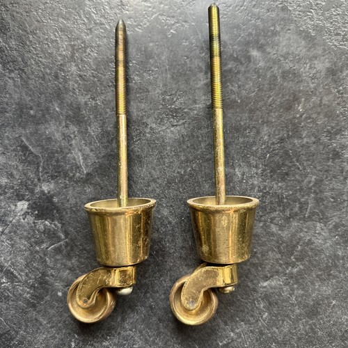 Pair vintage solid - solid, brass