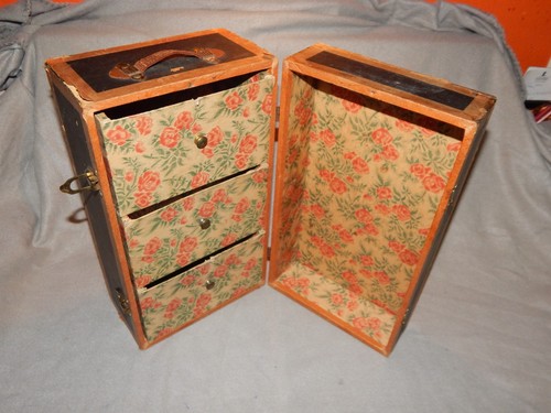 Vintage wardrobe steamer trunk - wardrobe,