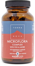 Terra Nova Microflora Complex with Fos 100 Veg Capsules for Gut Health
