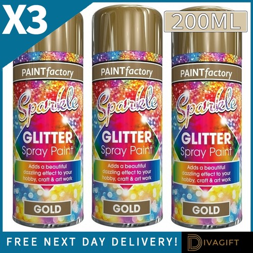 Gold glitter spray paint - x,
