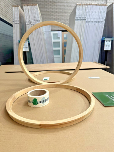 Solid hardwood porthole frames - hardwood,
