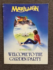 Marillion 1986 Summer Tour Programme Welcome to the Garden Party