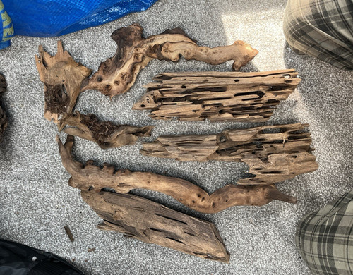 Natural brown driftwood wood - brown,