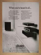 1983 Quad 405-2 Amplifier 34 Control FM4 Tuner ESL-63 Speakers vintage print Ad