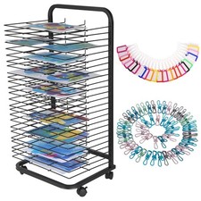 25-Shelf Art Drying Rack Mobile Paint Drying Rack Art Canvas Storage Rack