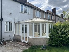 white full height lean-to upvc