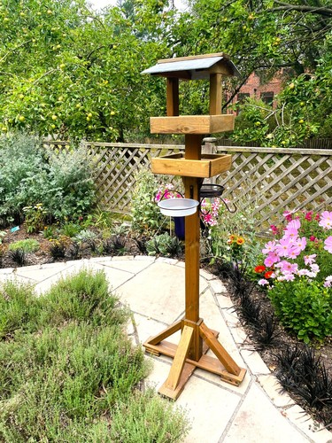 Bird table double - bird, wooden