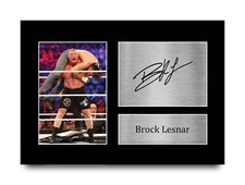 Gift For a WWE WWF Wrestling Fan Brock Lesnar Signed Printed Autograph A4 Photo