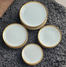 THOMAS MEDALLION THICK WIDE  GOLD 6 PLACE DINNER SET - PLATES & BOWLS