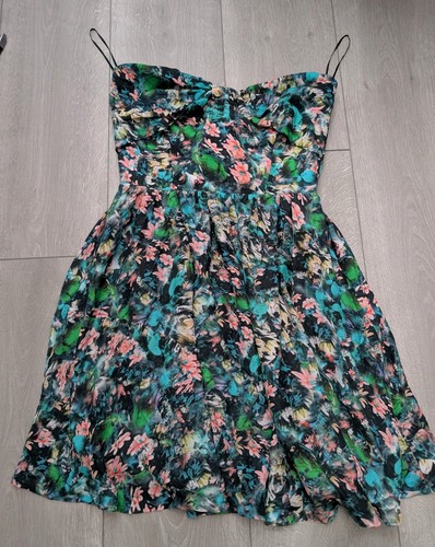 Zara floral print strapless - floral,