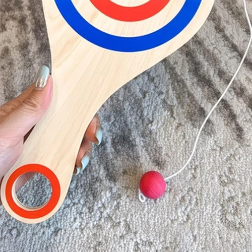 Wooden paddle ball - ball, with