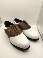 Stylo Brooklyn Golf Shoes Womens UK Size 5.5 Metal Studs Brown White