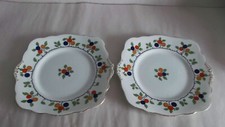 Pair Of Vintage Foley China Sandwich Plates.