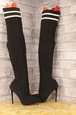 THIGH HIGH STILETTO SOCK BOOTS SIZE 6 / 39 BY SERGIO TODZI GOOD USED CON
