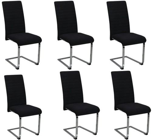 Black velvet dining chairs - 6,