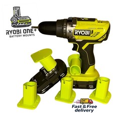 5x Ryobi 18V ONE+ Battery Holders – Wall Mount Storage Organisers Ryobi Green
