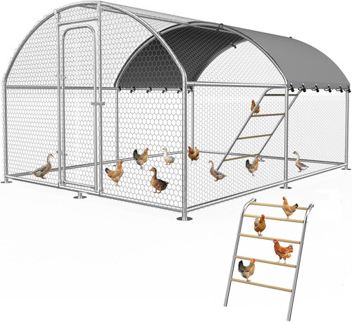 Large metal chicken - coop, run