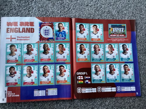 England panini world - panini, cup