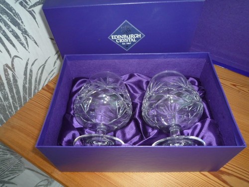 Vintage edinburgh crystal pair - crystal,