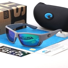 Costa del Mar Tuna Alley grey frame/green Lenses POLYCARBONATE (580P)